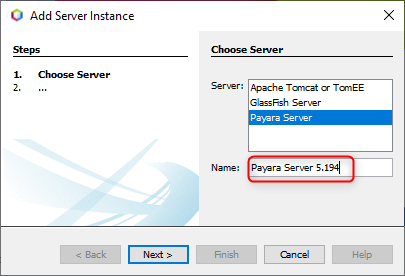 Ajouter serveur Payara