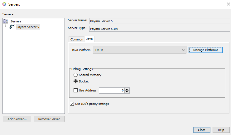 JDK pour Payara