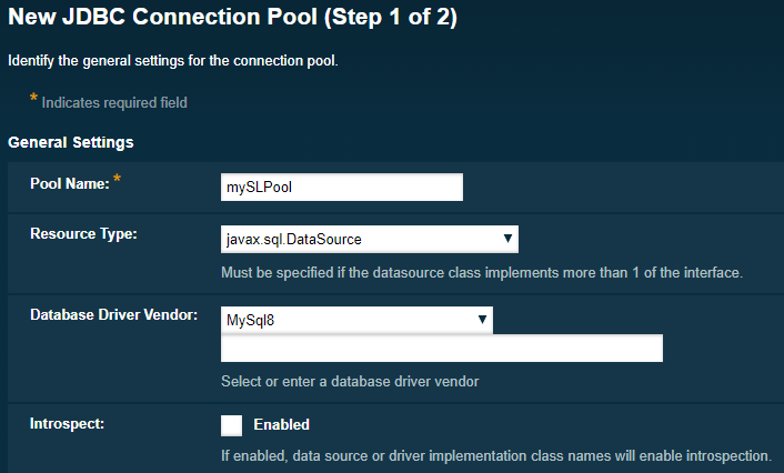 New JDBC Connection