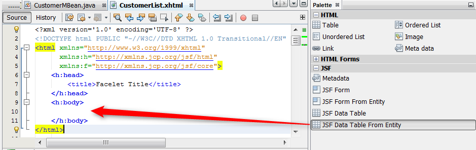 Ajout datatable